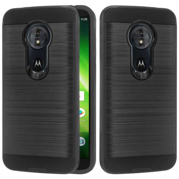 Wholesale Moto G6 Play / Moto G6 Forge (MOTO G Play 6th Gen) Armor Hybrid Case (Black)